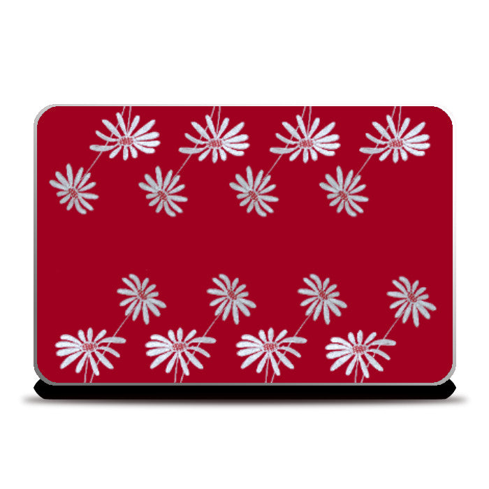 Laptop Skins, Floral Red Laptop Skin l Artist: Seema Hooda, - PosterGully