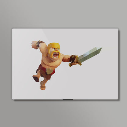 clash of clans polygon art poster barbarin Wall Art