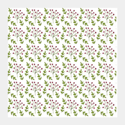 Square Art Prints, Delicate Floral Summer Background Pattern Square Art Prints