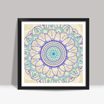 Bohemian desi pattern doddle Square Art Prints