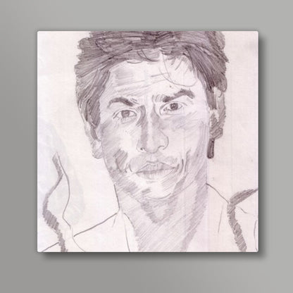 Bollywood superstar SRK Shah Rukh Khan is an immensely spirited actor Square Art Prints