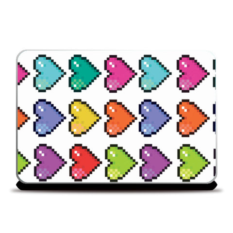 pixel heart Laptop Skins