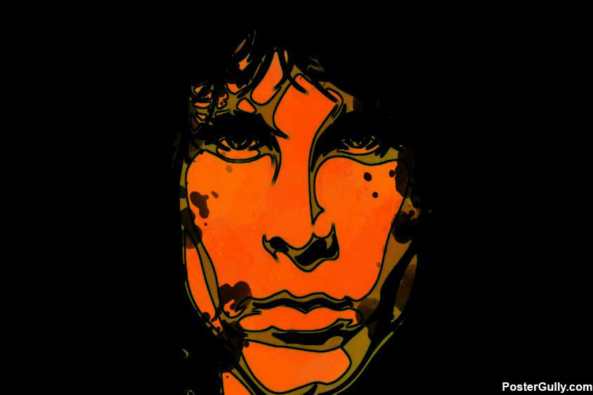 Wall Art, Jim Morrison Pop Art Red Artwork