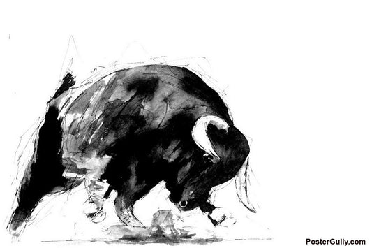 Wall Art, Angry Bull 2 Artwork