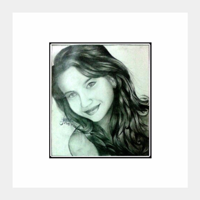 Square Art Prints, Beautiful girl nikita's sketch, - PosterGully