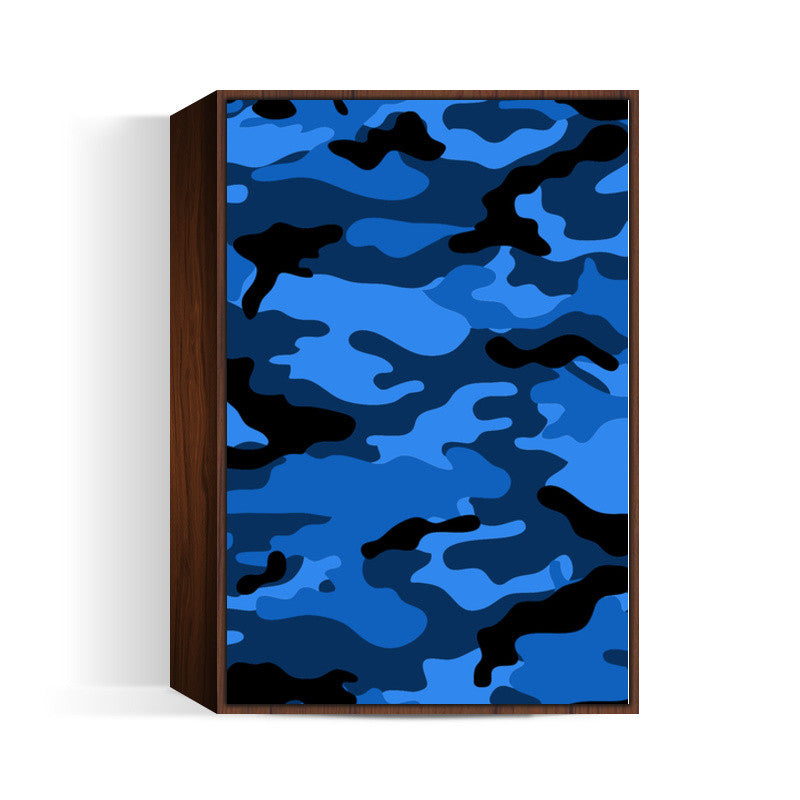 Blue Camo Wall Art