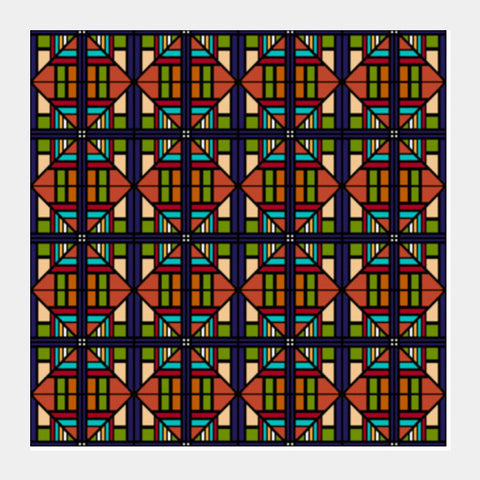 Colorful Geometric Seamless Squares Diamonds Repeating Background Pattern Square Art Prints PosterGully Specials