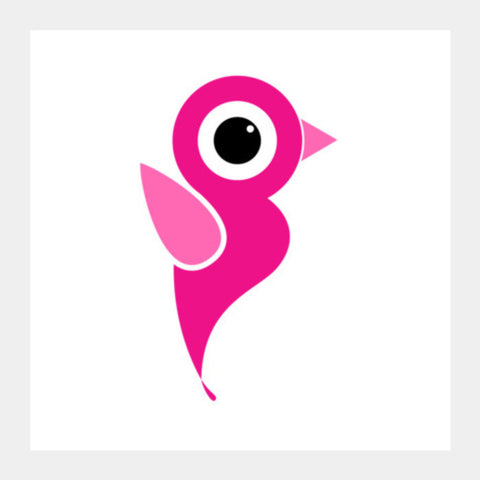 Beautiful Pink Bird  Square Art Prints PosterGully Specials