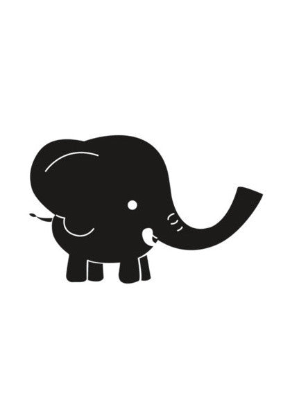 Cute Black Elephant Art PosterGully Specials