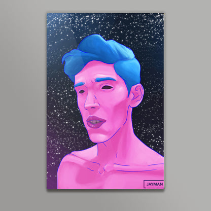 Boy// space, galaxy, stars, universe Wall Art