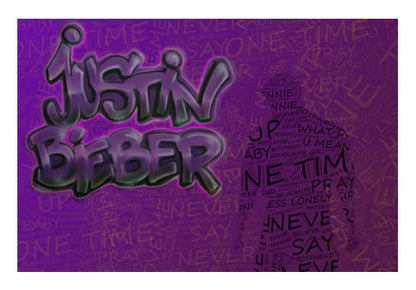 justin bieber typography Wall Art