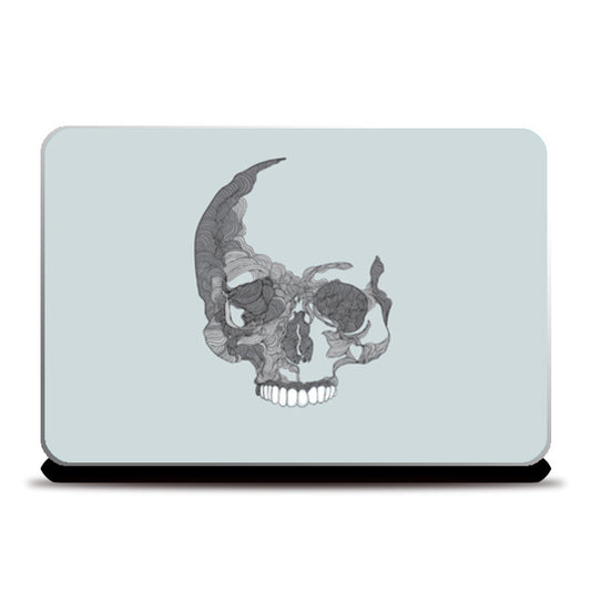 Lines Skull illustration  Laptop Skins