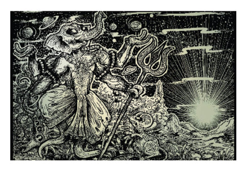 Wall Art, The Alien Dancing Ganapati Wall Art | Charbak Dipta, - PosterGully