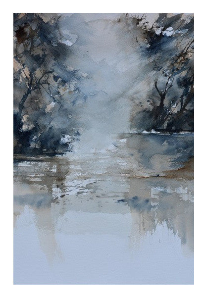 Wall Art, Watercolor pond 5141 Wall Art