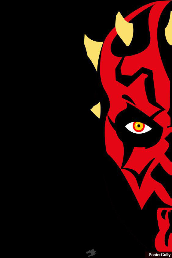 Wall Art, Darth Maul Half Face Artwork