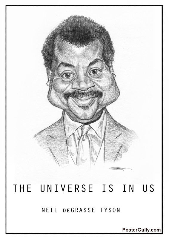 Wall Art, Neil De Grasse Tyson Sketch Artwork