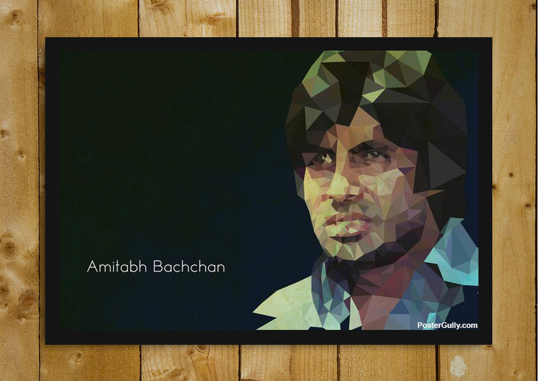 Wall Art, Amitabh Geometrical Portrait Artwork