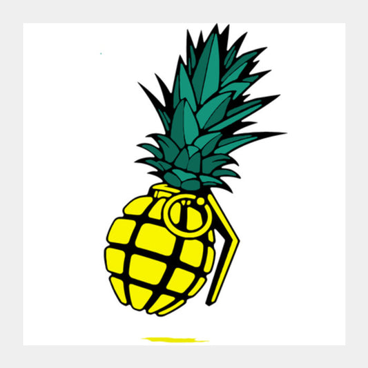 pineapple bomb Square Art Prints