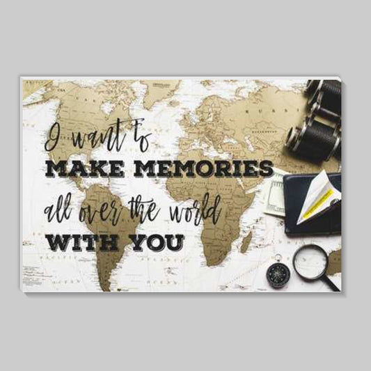 Wanderlust World Map Poster Stick Ons