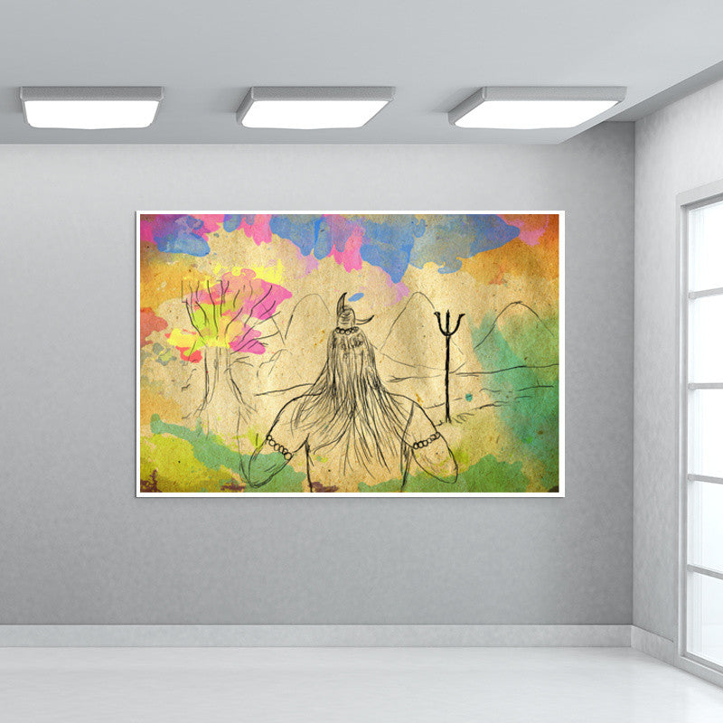 Shiva in Kailash Wall Art