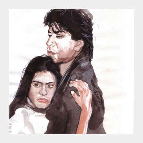 Shah Rukh Khan And Kajol Acted Well In Dilwale Dulhania Le Jaayenge Square Art Prints PosterGully Specials