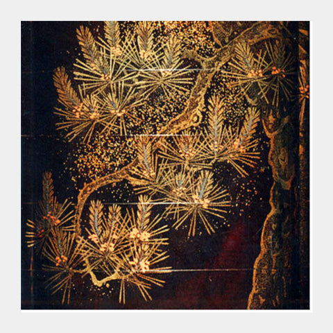 Pines Tree and Branches by Maruyama Ōkyo | Vintage Art Square Art Prints