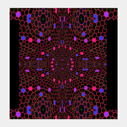 Square Art Prints, Honeycomb Square Art Prints