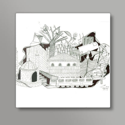 Doodle_Habitat Square Art Prints