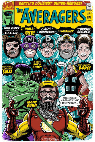 Brand New Designs, Averagers- White | By Captain Kyso, - PosterGully - 1