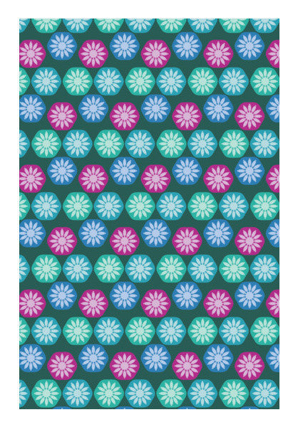 Abstract Colorful Floral Vector Pattern Art PosterGully Specials