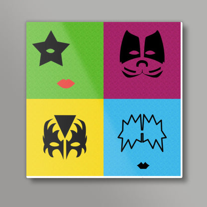 KISS Pop Art Square Art Prints