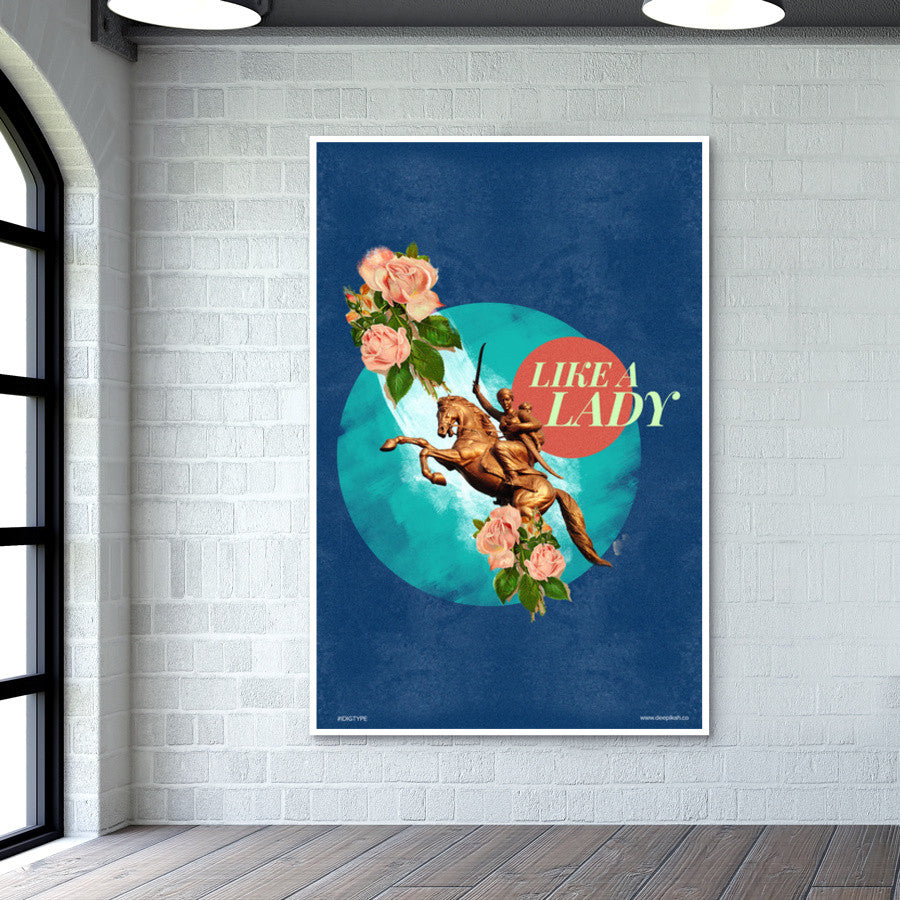 Like a Lady Superhero woman Wall Art