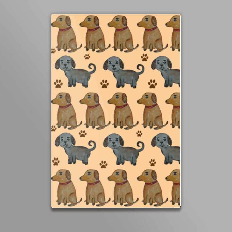 Cute Puppies Dog Animal Print Wall Art