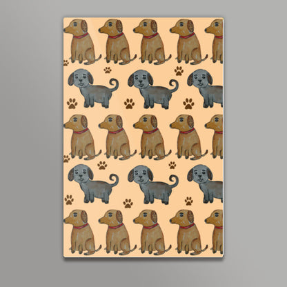 Cute Puppies Dog Animal Print Wall Art