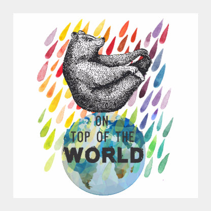 Square Art Prints, On Top Of The World Square Art | Lotta Farber, - PosterGully