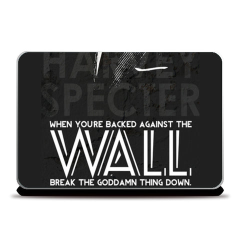 Laptop Skins, SUITS Harvey Specter Wall Quote Laptop Skins