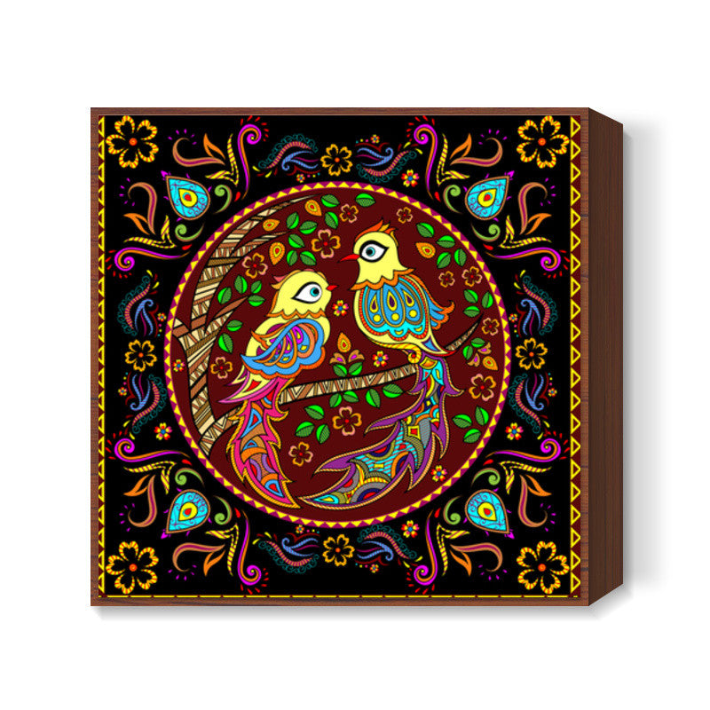 Madhubani Birds Square Art Prints