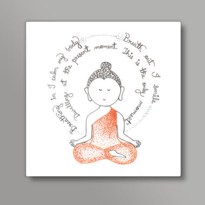 Smiling Buddha  Square Art Prints