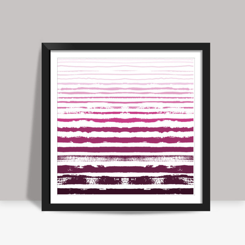 Uneven Stripes Square Art Prints