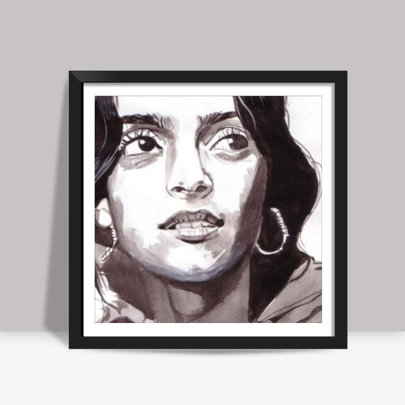 Being Beautiful - Sonam Kapoor Square Art Prints