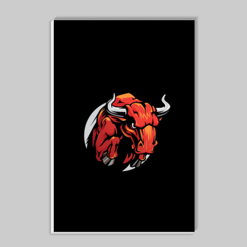 Bull Mascot Stick Ons