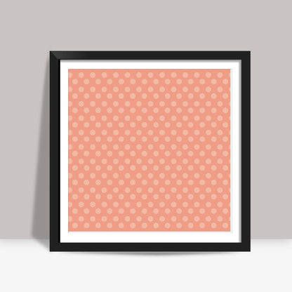 Peach Dots Square Art Prints