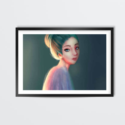 Digital portrait illustration Wall Art