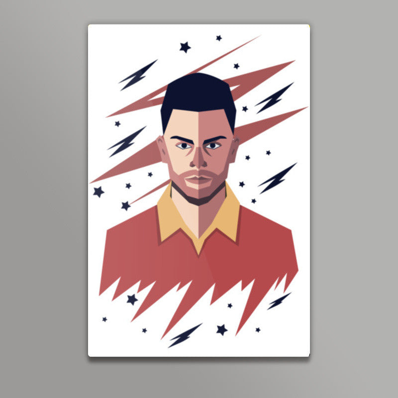 Virat Kohli abstract geometric  Wall Art