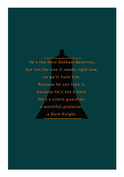 The Dark Knight | Batman | Quote Wall Art