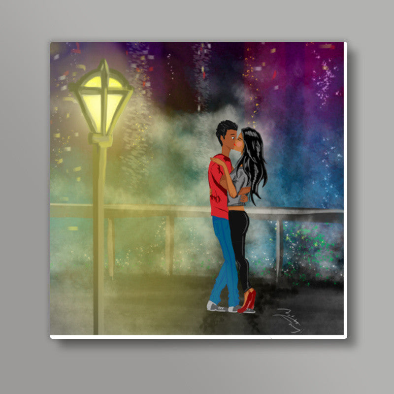 Singapore Kiss Square Art Prints