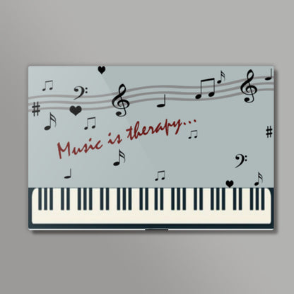 Piano Keys And Music Notes Design Illustration Wall Art