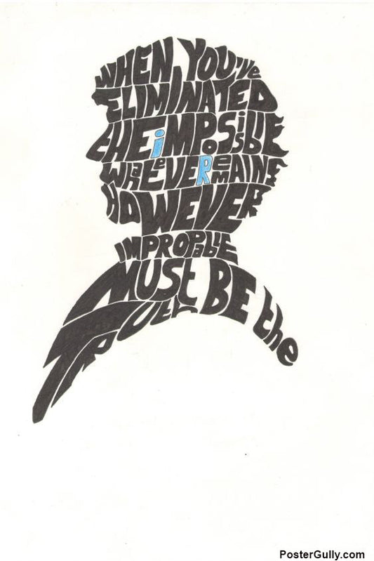 Wall Art, Sherlock Typo Artwork