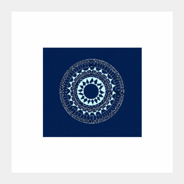 Square Art Prints, Mandala-Blueartprint|Megs, - PosterGully