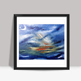 THE SKY AT DUSK | BARE HAND PAINTING - NATURE ABSTRACT |  Square Art Prints